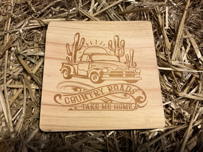 Truck Wood Coaster