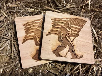 Big Foot USA Wood Coaster