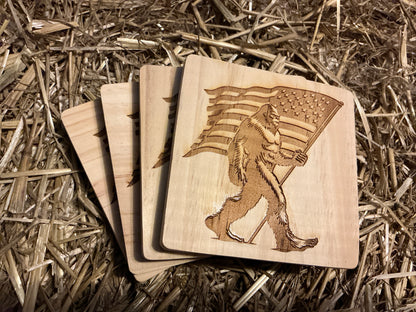 Big Foot USA Wood Coaster