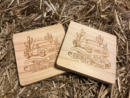 Truck Wood Coaster