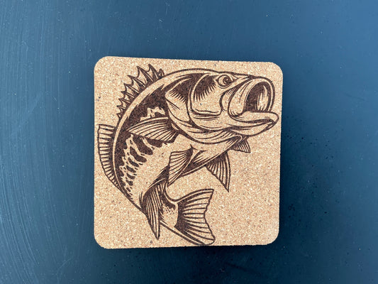 Bass Cork Coaster