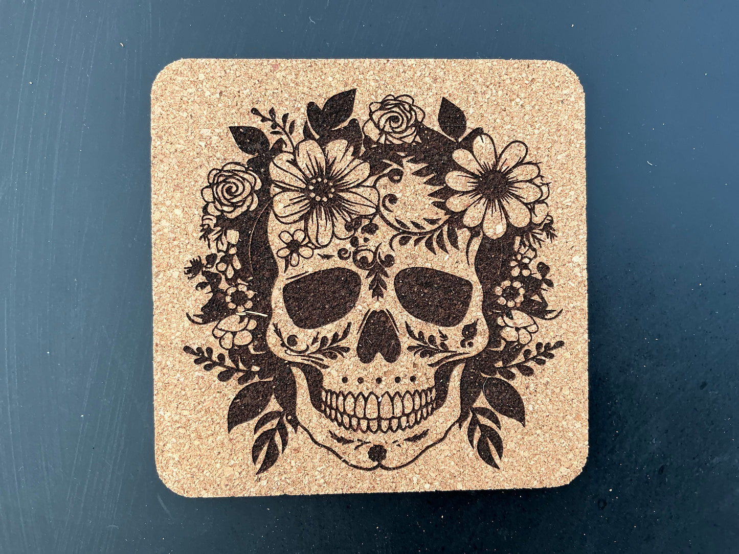 Sugar Skull Cork Coaster