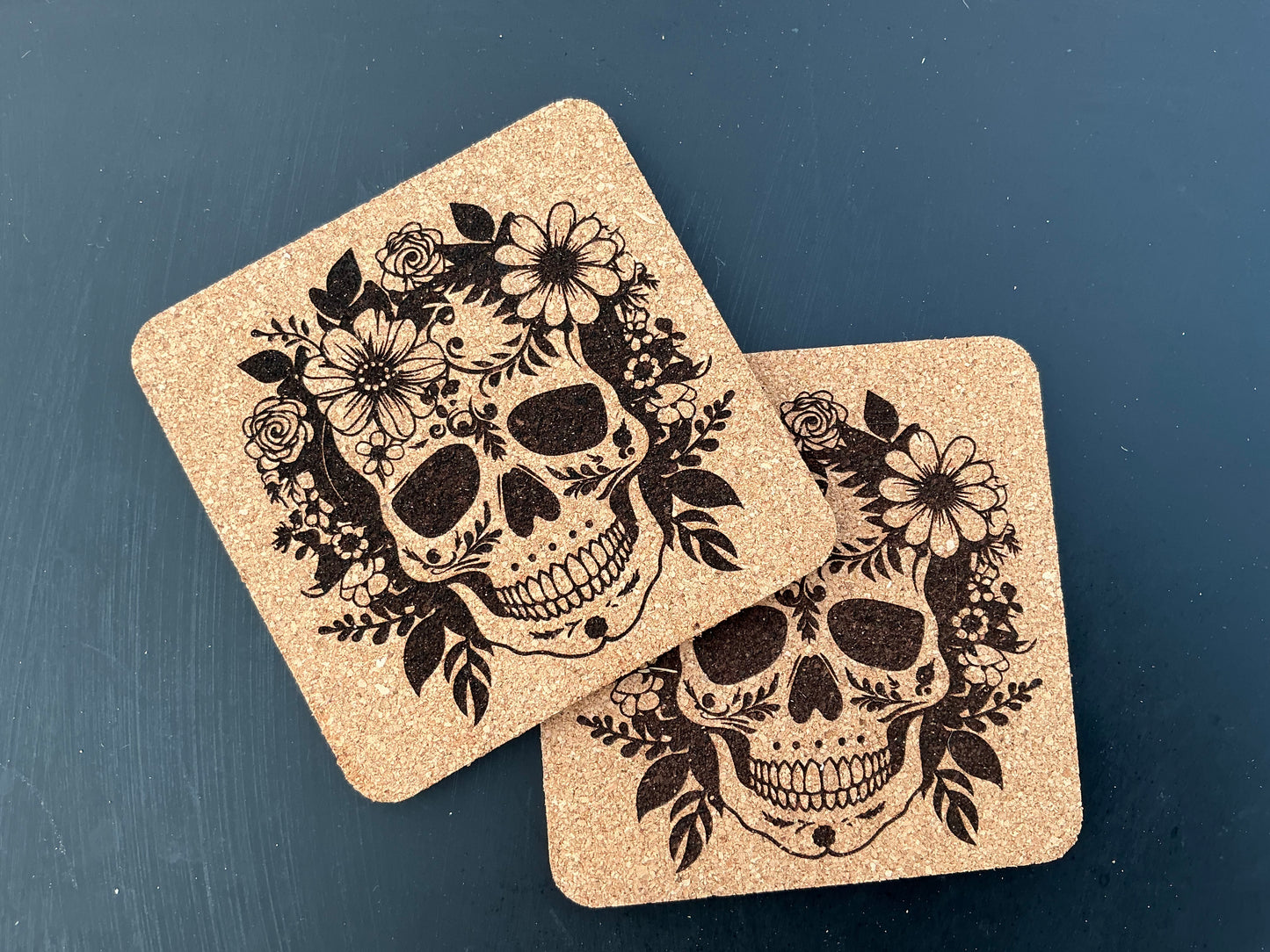 Sugar Skull Cork Coaster