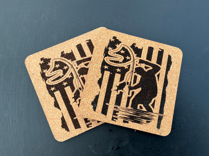 American Fisherman Cork Coaster