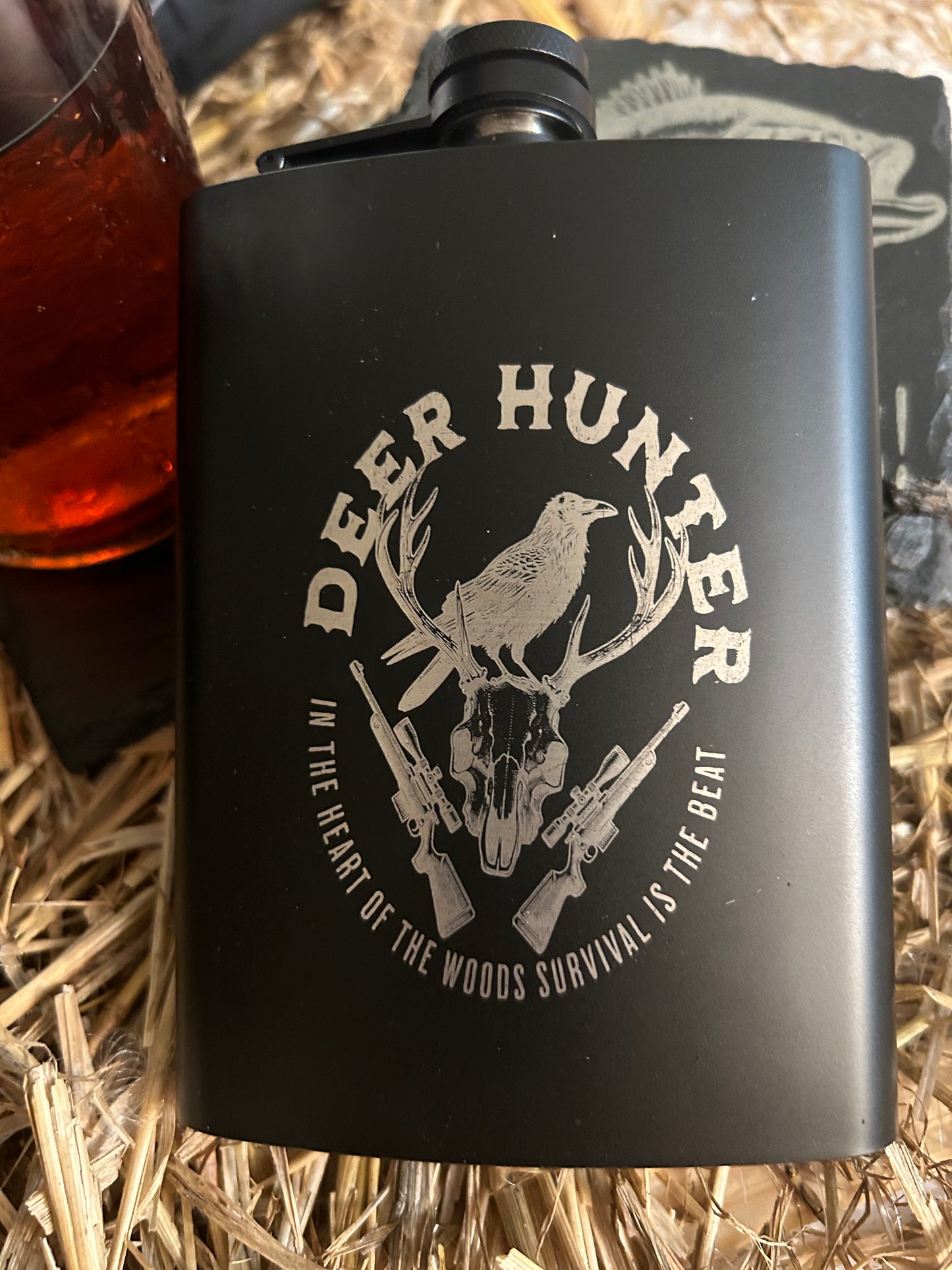 Deer Hunters Flask Customizable