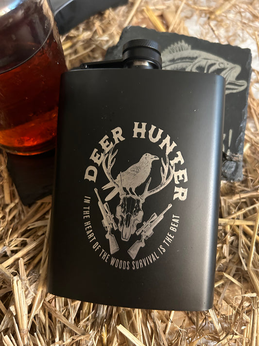 Deer Hunters Flask Customizable