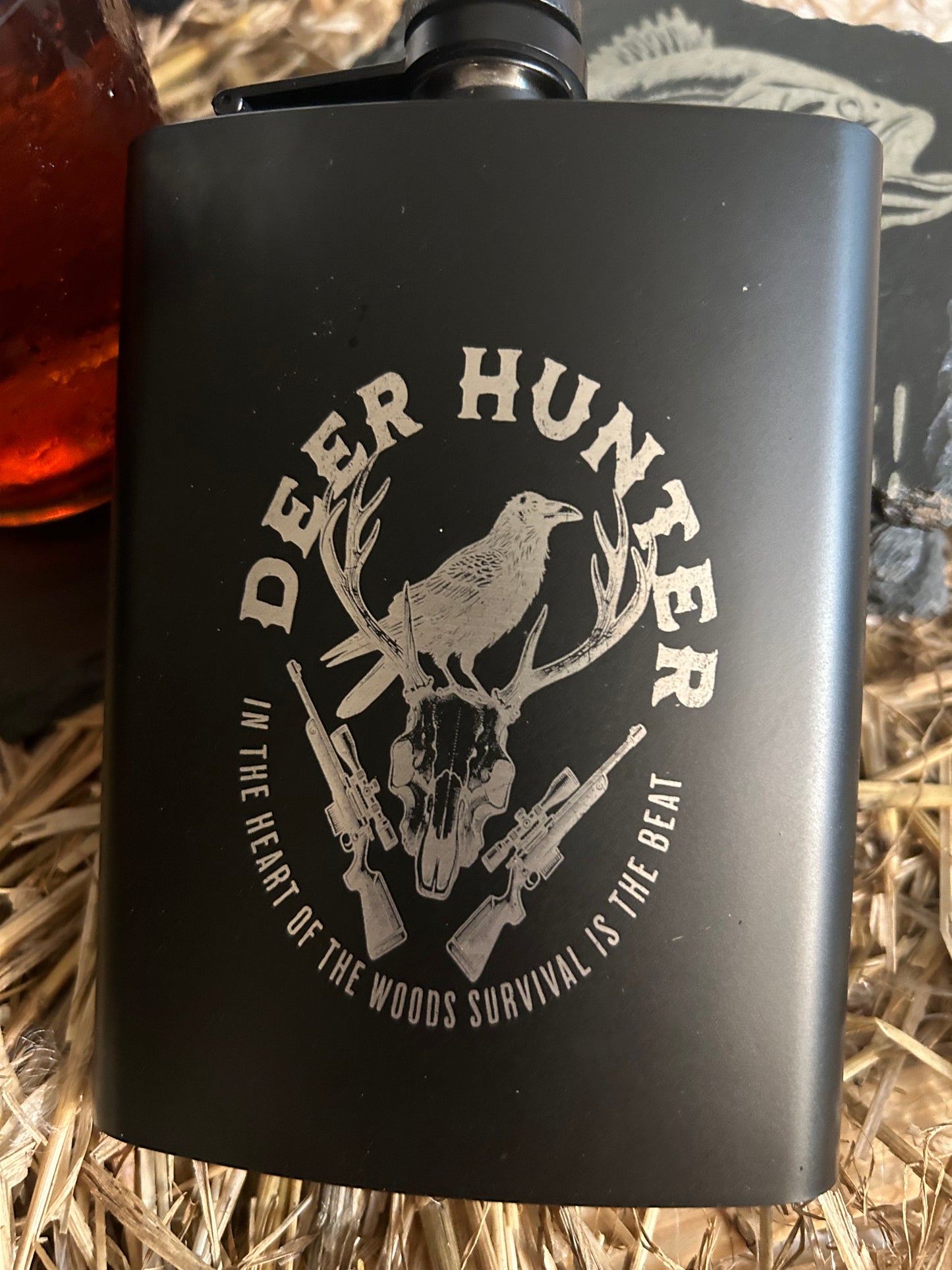 Deer Hunters Flask Customizable